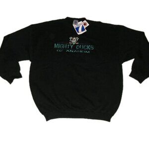 Anaheim Mighty Ducks Vintage 90s Mens Logo 7 Embroidered Sweatshirt Sz. XXL New